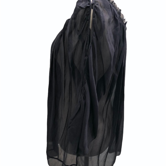 MARC JACOBS NAVY SILK TUNIC WITH TIES DOWN THE SLEEVE - Picture 9 of 15